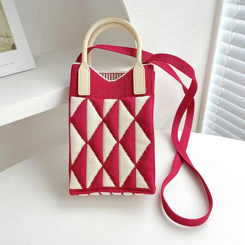Love Mini Knit Shoulder Crossbody Bag - Bellarte Enchanté Love Mini Knit Shoulder Crossbody Bag